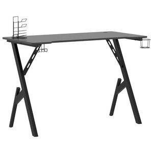 vidaXL Secret&aacute;ria de gaming c/ pernas em forma de Y 110x60x75 cm preto