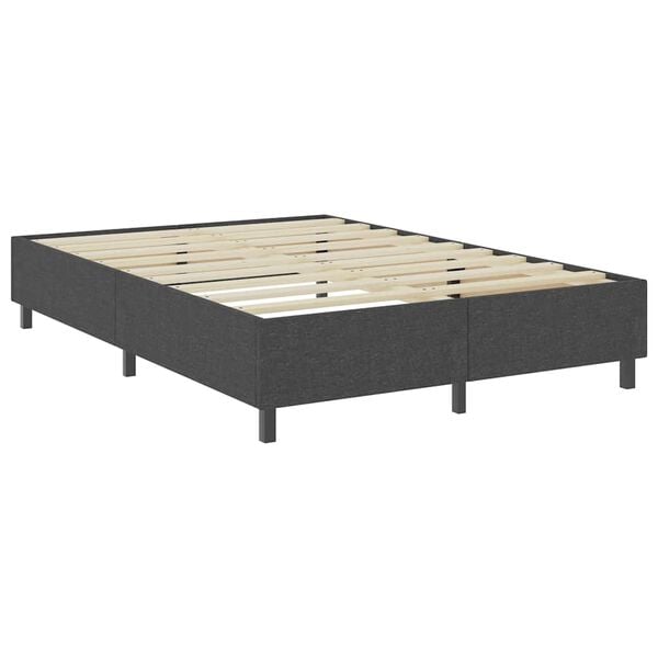 vidaXL Cama boxspring 160x200 cm tecido cinzento