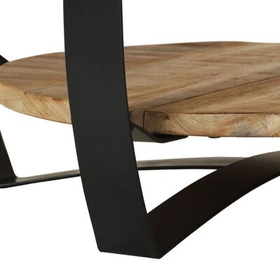 vidaXL Mesa de centro madeira de mangueira maciça áspera 65x32 cm