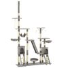 vidaXL &Aacute;rvore p/ gatos c/ postes arranhadores sisal 230-250cm cinzento