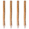 vidaXL Postes/estacas cerca 4 pcs 120 cm madeira de aveleira