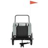 vidaXL Reboque de bicicleta p/ animais tecido oxford/ferro cinza/preto