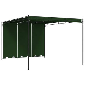vidaXL Gazebo 4 x 3 x 2,3 m Verde Poli&eacute;ster e A&ccedil;o