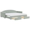 vidaXL Sof&aacute;-cama c/ gavet&atilde;o e gavetas 90x200 cm veludo cinzento-claro