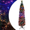 vidaXL &Aacute;rvore de Natal artificial fina c/ suporte 150 cm fibra &oacute;tica