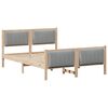 vidaXL Estrutura da cama Marrom e cinza claro 140 x 190 cm