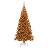 vidaXL Árvore de Natal com 300 LEDs com suporte Ouro 180 cm PET