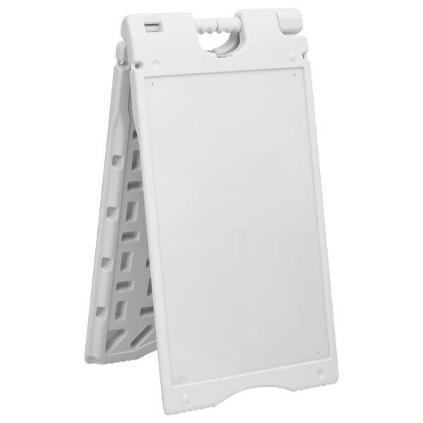 vidaXL Cavalete publicit&aacute;rio estrutura em A 45x7x84,5 cm PEAD cinza