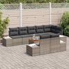 vidaXL Conjunto de Sof&aacute; de Jardim 9 pcs Cinzeto Rattan Sint&eacute;tico