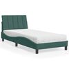 vidaXL Cama com colch&atilde;o Hanko 90x190 cm veludo verde-escuro