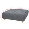 vidaXL Pufe em tecido 80x80x30 cm cinzento escuro