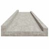 vidaXL Prateleiras de parede 4 pcs 100x9x3 cm cinzento cimento