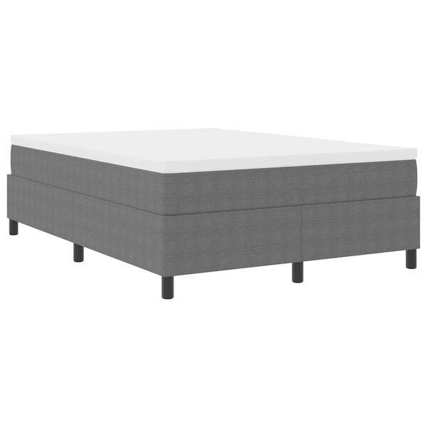 vidaXL Cama Box Cinza Claro e Branco 140 x 190 cm