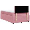 vidaXL Cama boxspring com colch&atilde;o 120x190 cm veludo rosa