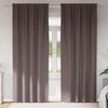 vidaXL Cortinas Blackout com Argolas 2 pcs Marrom Escuro 245 x 140 cm