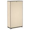 vidaXL Sapateira com cobertura 58x28x106 cm tecido cor creme