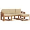 vidaXL Conjunto de Sof&aacute;s para Exterior 4 unid. Natural e Bege