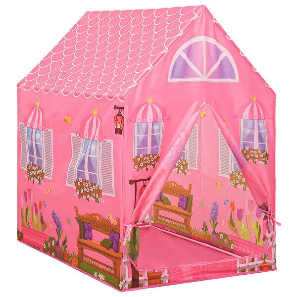 vidaXL Tenda de brincar infantil com 250 bolas 69x94x104 cm rosa