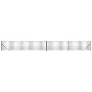 vidaXL Cerca de malha de arame com flange 0,8x10 m verde