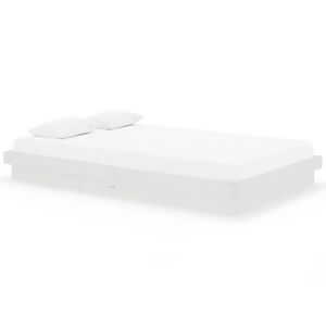 vidaXL Estrutura de cama 120x200 cm madeira maci&ccedil;a branco
