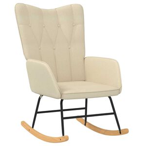 vidaXL Cadeira de baloi&ccedil;o tecido cor creme