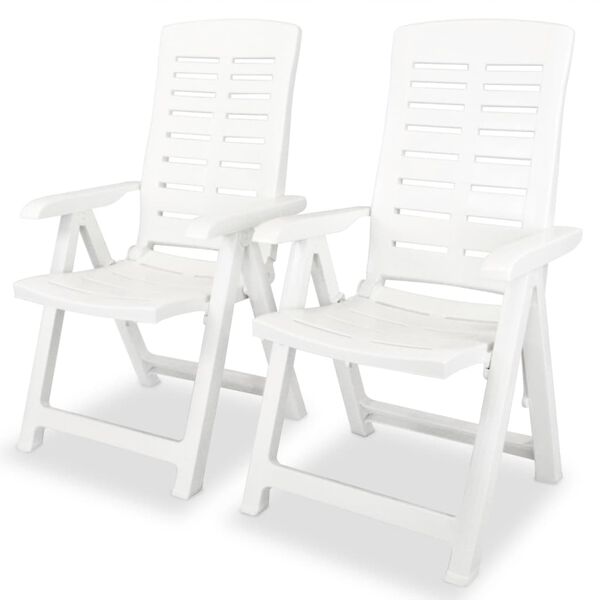 vidaXL Conjunto bistrô 3 pcs plástico branco