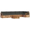 vidaXL Conjunto de Sof&aacute;s para Exterior 7 pcs Natural e Antracite