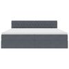 vidaXL Cama com Armazenamento Cinza Escuro 200 x 200 cm Veludo