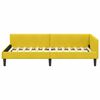 vidaXL Estrutura de Cama de Canto Amarelo 90 cm x 200 cm Veludo