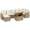 vidaXL 8 pcs conjunto de sof&aacute;s p/ jardim com almofad&otilde;es vime PE bege