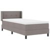 vidaXL Cama Box com colch&atilde;o Cinzento-acastanhado 200 x 80 cm Poli&eacute;ster