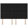 vidaXL Cabeceira com cabeceira Preto 160 cm Couro Sint&eacute;tico