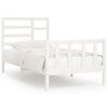 vidaXL Cama sem colch&atilde;o 90x200 cm madeira de pinho maci&ccedil;a branco