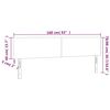 vidaXL Cabeceiras cinzento 160x5x78/88 cm couro artificial