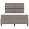 vidaXL Cama Box com colch&atilde;o Cinzento-acastanhado 160 x 200 cm tecido