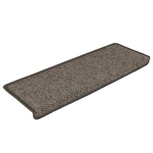 vidaXL Tapetes escada adesivos aspeto sisal 15pcs 65x21x4 cinza e bege