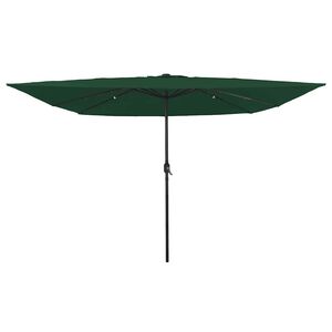 vidaXL Guarda-sol de Jardim Verde 295 x 295 x 245 cm Poli&eacute;ster e A&ccedil;o
