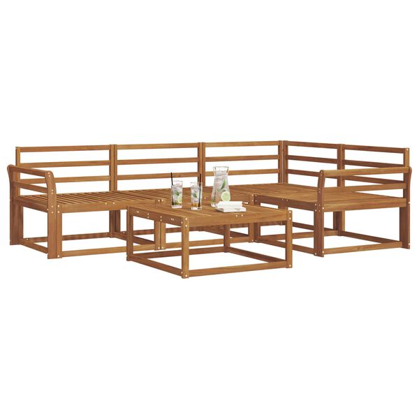 vidaXL Conjunto de Sof&aacute;s para Exterior 5 pcs Natural