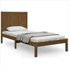 vidaXL Estrutura de cama solteiro 90x190 cm pinho maci&ccedil;o castanho mel