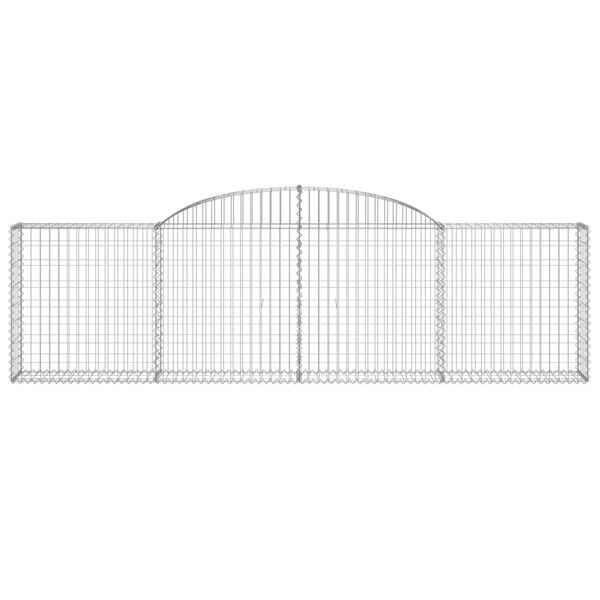 vidaXL Cestos gabião arqueados 25pcs 300x30x80/100cm ferro galvanizado