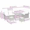 vidaXL Conjunto de Sofá de Jardim com almofada 9 pcs Bege vime PE