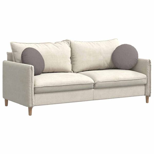 vidaXL Almofadas de Assento 2 pcs Cinzento-acastanhado &Oslash;40 x 13 cm