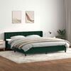 vidaXL Cama com molas/colch&atilde;o 180x220 cm veludo verde-escuro
