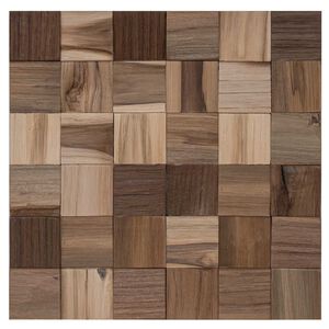 vidaXL Painel de Parede 11 unid. Natural 30 x 30 x 2 cm