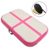 vidaXL Colch&atilde;o de gin&aacute;stica insufl&aacute;vel c/ bomba 60x100x15 cm PVC rosa