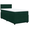 vidaXL Cama com molas/colch&atilde;o 80x200 cm veludo verde-escuro