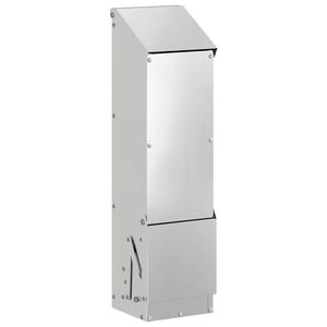 vidaXL Comedouro para galinha Prateado 13 x 12 x 51 cm A&ccedil;o Galvanizado