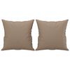 vidaXL Almofadas decorativas 2 pcs 40x40cm couro artificial cappuccino