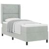 vidaXL Cama Box com cabeceira Cinzento-claro 80 x 200 cm Veludo