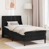 vidaXL Estrutura de cama com colch&atilde;o Preto 80 x 200 cm Veludo